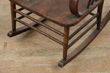 Load image into Gallery viewer, Antique Oak Slat-Back Rocking Chair
