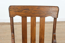 Load image into Gallery viewer, Antique Oak Slat-Back Rocking Chair
