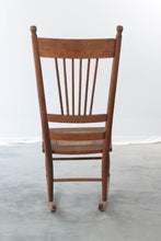 Load image into Gallery viewer, Antique Oak Rocking Chair with Pressed Back
