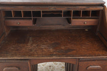 Load image into Gallery viewer, Antique Oak Roll Top Desk
