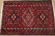 Load image into Gallery viewer, Antique Ruby Heriz Rug -  28&quot; x 48&quot;
