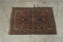 Load image into Gallery viewer, Antique Persian Sarouk Hand Knotted Wool Rug 45 x 29 Floral Medallion

