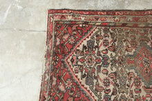 Load image into Gallery viewer, Antique Hand Knotted Persian Hamadan Rug 46 x 28 Tribal Wool Scatter Rug
