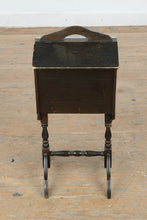 Load image into Gallery viewer, Antique Wooden Sewing Storage Cabinet Stand with Lift Lid and Interior Compartments
