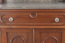 Load image into Gallery viewer, Antique Wash Cabinet with Gray Marble Top &amp; Backsplash - Wood and Smith
