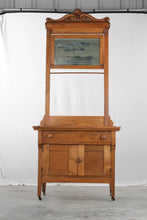 Load image into Gallery viewer, Antique Wash Cabinet with Tall Towel Rack and Mirror
