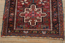 Load image into Gallery viewer, Antique Persian Runner Rug 25x68 Red Blue Tribal Medallion Wool
