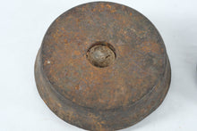 Load image into Gallery viewer, Set of Antique Cast Iron Balance Scale Weights – 2 lb to 8 oz, Trade Weights with Calibration Marks
