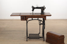 Load image into Gallery viewer, Antique Wheeler and Wilson Sewing Machine with Desk
