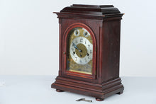 Load image into Gallery viewer, Antique German Junghans Westminster Chime Mantel Clock Wood Case 17 Inch Working

