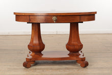 Load image into Gallery viewer, Antique Pedestal Console Table / Library Table
