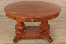 Load image into Gallery viewer, Antique Pedestal Console Table / Library Table
