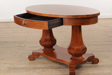 Load image into Gallery viewer, Antique Pedestal Console Table / Library Table
