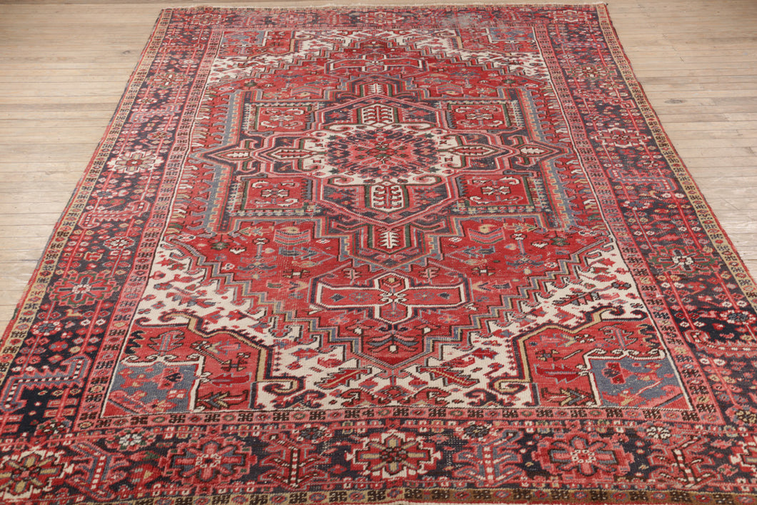 Antique Persian Blush Red Rug - 12' x 8.9'