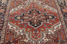 Load image into Gallery viewer, Antique Rug with Navy Border - 8&#39; x 6.5&#39;
