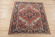 Load image into Gallery viewer, Antique Rug with Navy Border - 8&#39; x 6.5&#39;
