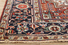 Load image into Gallery viewer, Antique Rug with Navy Border - 8&#39; x 6.5&#39;
