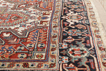 Load image into Gallery viewer, Antique Rug with Navy Border - 8&#39; x 6.5&#39;
