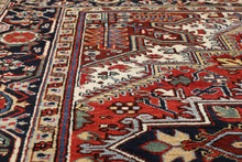 Load image into Gallery viewer, Antique Rug with Navy Border - 8&#39; x 6.5&#39;
