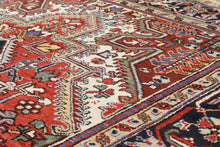 Load image into Gallery viewer, Antique Rug with Navy Border - 8&#39; x 6.5&#39;
