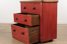 Load image into Gallery viewer, Antique Shabby Strawberry 4-Drawer Dresser
