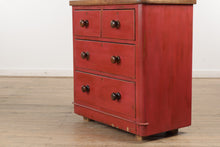 Load image into Gallery viewer, Antique Shabby Strawberry 4-Drawer Dresser
