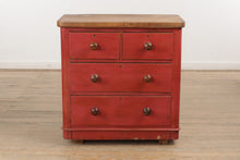 Load image into Gallery viewer, Antique Shabby Strawberry 4-Drawer Dresser
