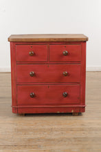 Load image into Gallery viewer, Antique Shabby Strawberry 4-Drawer Dresser
