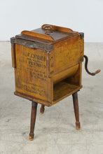 Load image into Gallery viewer, Antique Union Butter Churn 1864 Patent Wood and Cast Metal with Glass Top
