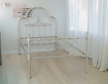Load image into Gallery viewer, Antique White Wrought Iron Bed – Twin Size
