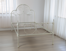 Load image into Gallery viewer, Antique White Wrought Iron Bed – Twin Size
