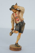 Load image into Gallery viewer, Vintage Anton Fischer Bavarian Schuhplattler Dirndl Dancers Wood Figurines Pair
