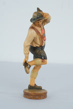 Load image into Gallery viewer, Vintage Anton Fischer Bavarian Schuhplattler Dirndl Dancers Wood Figurines Pair
