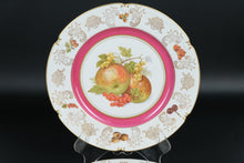 Load image into Gallery viewer, Winterling Decorative Plate – Apples &amp; Berries – Pair – Pink &amp; Gold Trim - Mix &amp; Match Set
