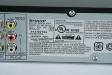 Load image into Gallery viewer, Sharp Aquos Blu-ray Disc Player BD-HP21U – Tested, No Remote
