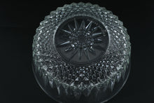 Load image into Gallery viewer, Arcroc France Pressed Glass Serving Bowl • Diamond &amp; Starburst Pattern • 8" Round x 3.75" Tall
