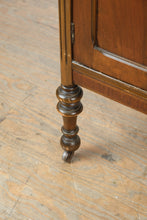 Load image into Gallery viewer, Antique Flame Mahogany Gentleman’s Wardrobe Armoire with Drawers and Interior Storage
