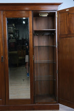 Load image into Gallery viewer, J.T. Smith &amp; Co. English Walnut Hall Wardrobe Armoire with Mirror
