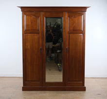 Load image into Gallery viewer, J.T. Smith &amp; Co. English Walnut Hall Wardrobe Armoire with Mirror
