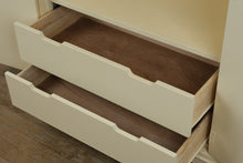 Load image into Gallery viewer, Elegant Cream Armoire by Muniré – French-Inspired Storage with Hanging Rod and Drawers
