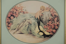 Load image into Gallery viewer, Louis Icart “La Belle Rose” Framed Art Print – Vintage Romantic French Deco Style
