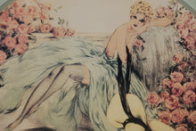 Load image into Gallery viewer, Louis Icart “La Belle Rose” Framed Art Print – Vintage Romantic French Deco Style
