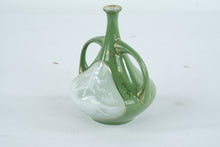 Load image into Gallery viewer, Antique Schutz Marke German Porcelain Vase Green Jasperware Style Classical Figure Circa 1900
