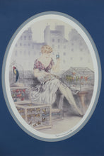 Load image into Gallery viewer, Louis Icart “The Bird Seller” Framed Art Deco Print – Romantic French Vintage
