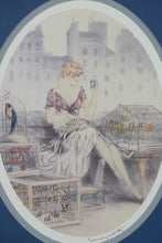 Load image into Gallery viewer, Louis Icart “The Bird Seller” Framed Art Deco Print – Romantic French Vintage
