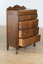 Load image into Gallery viewer, Circa 1930s Art Deco Chest of Drawers with Carved Detail
