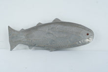 Load image into Gallery viewer, Vintage Arthur Court 1986 Salmon Run School of Fish Aluminum Platter Red Stone Eye
