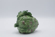 Load image into Gallery viewer, TG Made in Italy Majolica Artichoke Covered Bowl Green Ceramic 5 5 Inch
