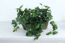 Load image into Gallery viewer, Artificial Ivy Arrangement in Woven Basket – 17” Wide Realistic Greenery Décor
