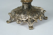 Load image into Gallery viewer, Victorian-Style Artificial Floral Arrangement with Ornate Silver Base
